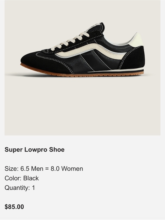 Vans Shoes - Vans Super Lowpro Sneaker - Black & Cream